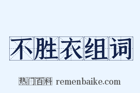 不胜衣组词是什么意思的图片